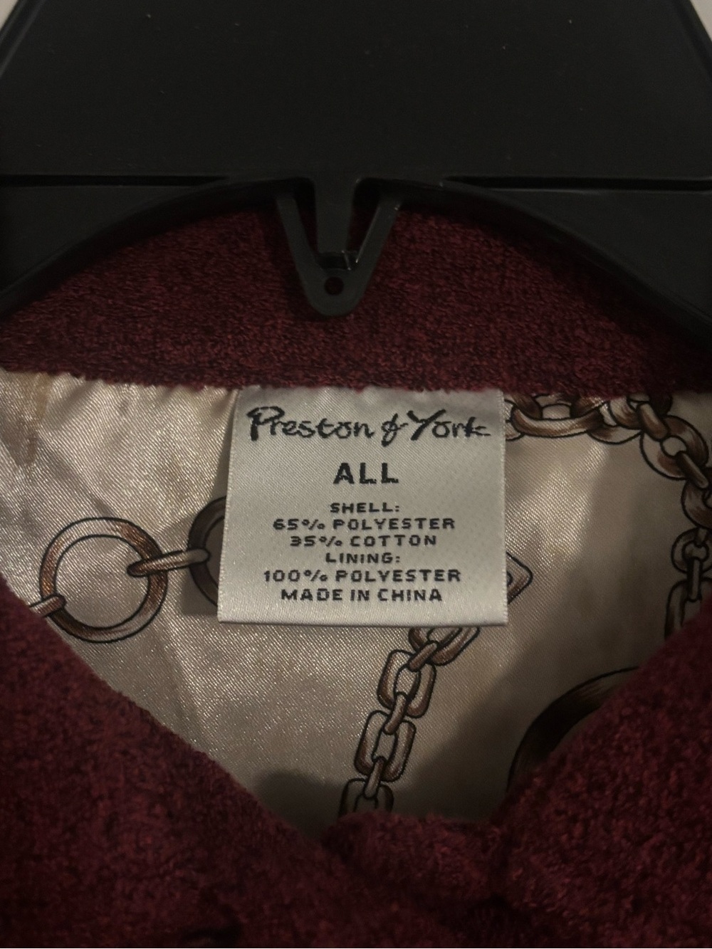 Preston & York Rust Button-Front Cape - Picture 2 of 5